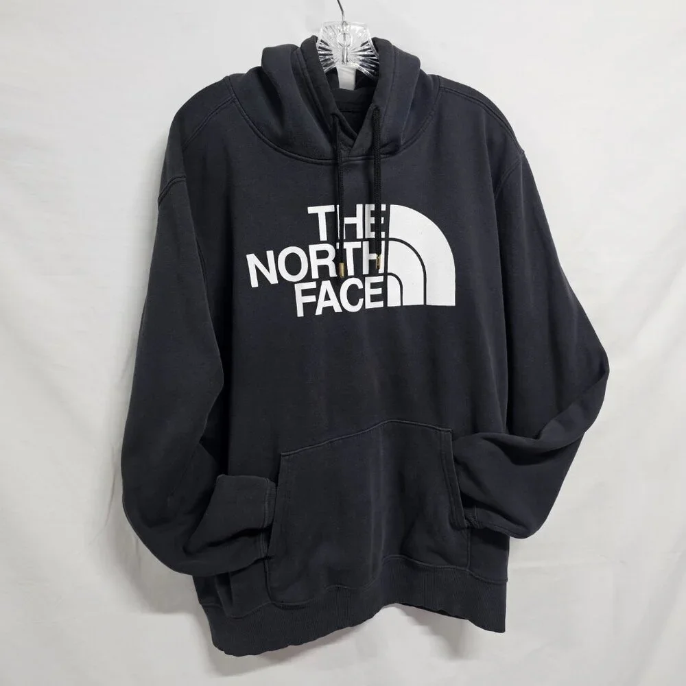 The North Face Mens Hoodie Size XL Black Distressed